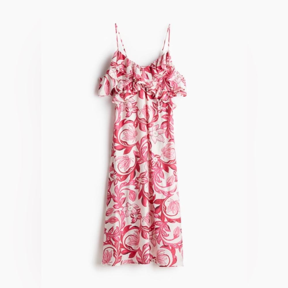 Pink open shoulder dress